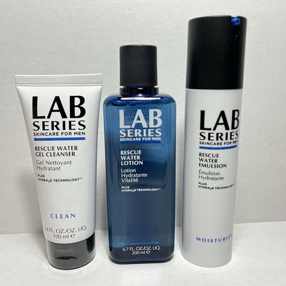 Lab Series For Men Optimal Hydration TRIO 3pc Skincare Rescue Set New in Box - Picture 2 of 6